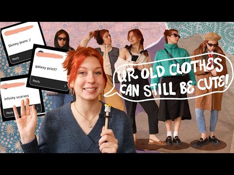Styling OUTDATED Fashion Trends to be Cute in 2023! (skinny jeans, galaxy print, boho)