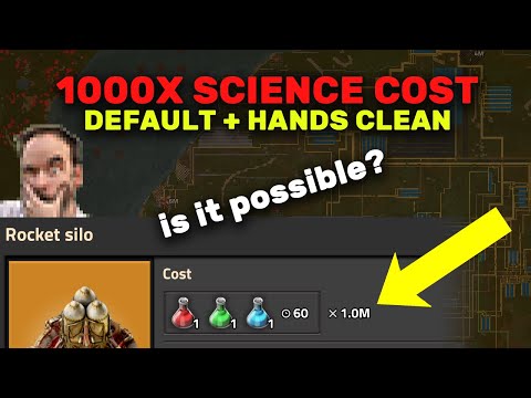 How hard is it to beat Factorio with 1000X science cost?