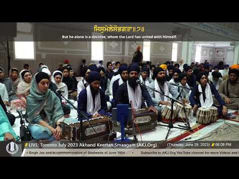 068 Bhai Pritpal Singh Jee Regina @ Thursday PM Toronto July 2023 Annual Akhand Keertan Smaagam
