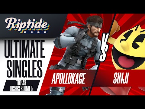 ApolloKage vs Sinji - Ultimate Singles Top 48: Losers Round 5 - Riptide 2022 | Snake vs Pac-Man