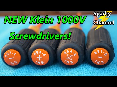 Klein Slim-Tip 1000V Insulated Screwdrivers 4-piece Set NEW