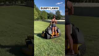 Bumpy lawn…needs leveling? #mitchellslawncarellc #girzcanmow2
