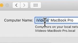 MacBook How to Change Computer Name