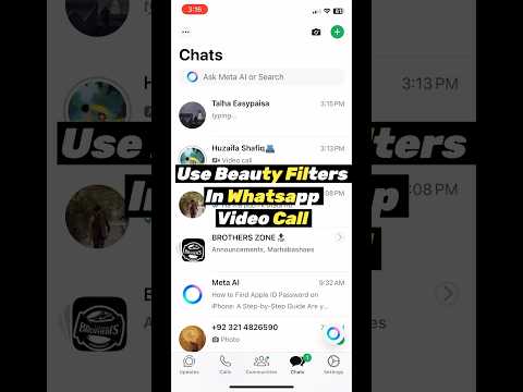 Use Beauty Filters In Whatsapp Video Call😍 ##FilterInWhatsapp #whatsappsettings