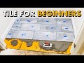 Installing TILE FLOOR for the FIRST TIME 🛠 How To Lay Tile Floor