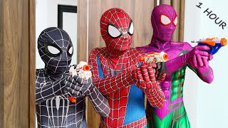 Download lagu TEAM SPIDER-MAN Nerf War vs BAD GUY TEAM ( ALL Aciton Story 1 Hour ) || SEASON 3 mp3