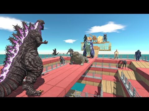 DEATH RUN! Shin Godzilla rescue Godzilla 2014 from King Ghidorah x Godzilla 2000