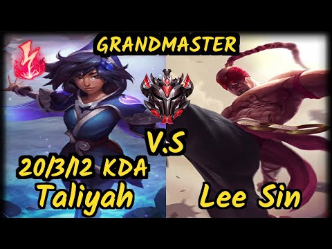 FLA Shrimp (TALIYAH) vs LEE SIN - 20/3/12 KDA JUNGLE GAMEPLAY - BR Ranked GRANDMASTER