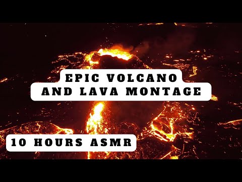 Tranquil Lava Flows and Volcanoes: Ambient Montage for Sleep and Relaxation | 10 hours ASMR
