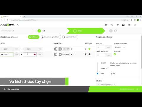 Phần mềm xếp phôi tự động Nest&Cut