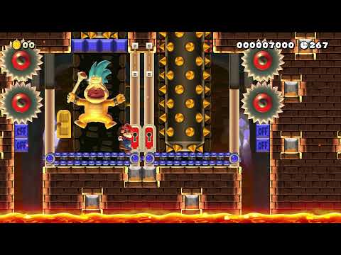 [1-C] ★Larrys Fire Castle★ by Dilfresser 🍄 Super Mario Maker 2 ✹Switch✹ #ary