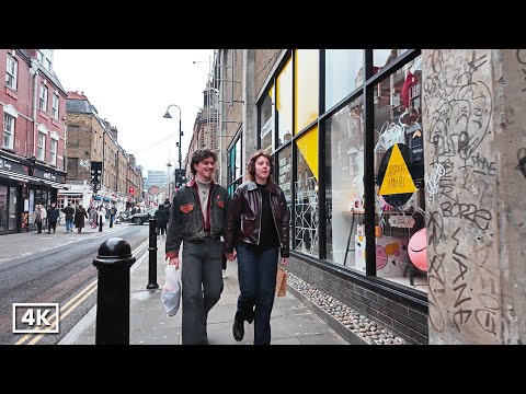 East London Walk | Brick Lane on a Busy Sunday | Street Food, Vintage & East London Vibes 4K