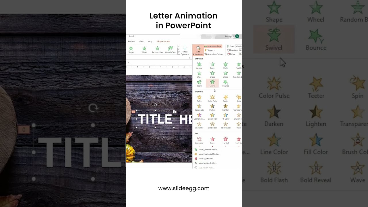 Letter Animation in PowerPoint