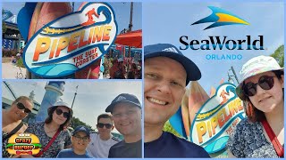 SeaWorld Orlando 2023 Inc POV Ride on Pipeline! Plus We Get Soaked On Infinity Falls!