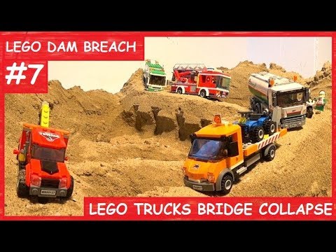 LEGO DAM BREACH #7 - LEGO TRUCKS BRIDGE COLLAPSE