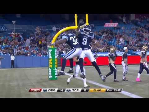 CFL Recap: Winnipeg 44, Toronto 32 - October 19, 2012