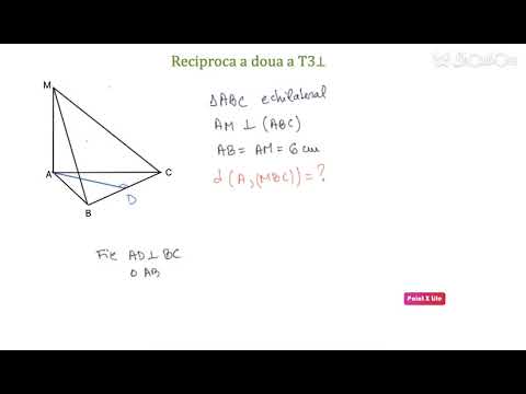 Reciproca a doua a teoremei celor trei perpendiculare, teorie si exercitiu rezolvat