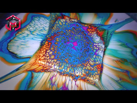 MESMERIZING Bloom Technique Acrylic Pour | Bloom Paint Pouring