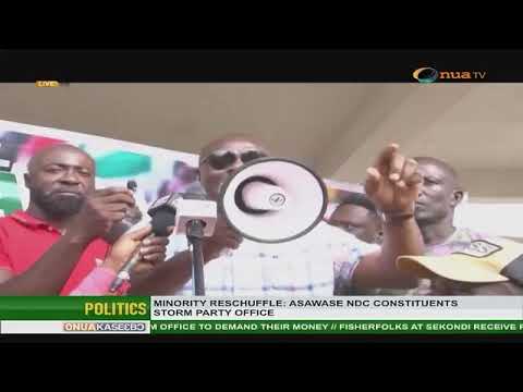 Asawase NDC supporters protest removal of Muntaka as Minority Chief Whip