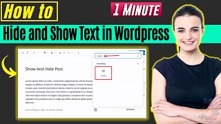 How to hide and show text in wordpress 2024