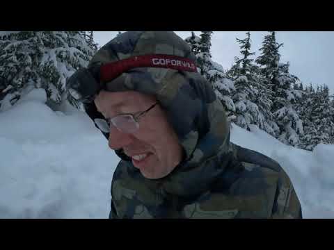 Dugout Shelter Under 10ft 3m of Snow   Solo Camping in Survival Shelter During Snow Storm