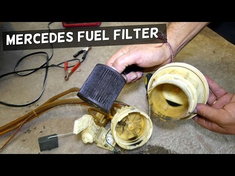 MERCEDES W211 E CLASS FUEL FILTER REMOVAL REPLACEMENT E200 E230 E240 E280 E320 E350 E500 E550 E55