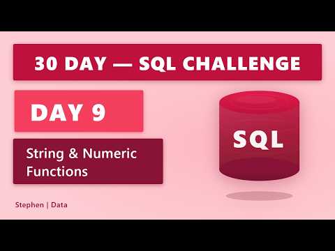 Day 9 String Numeric Functions 30 Day Sql Challenge Sql Dataanalytics Dataengineering