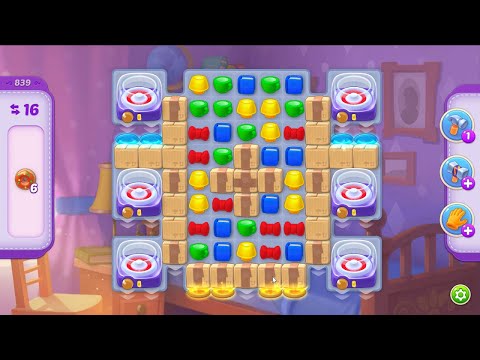 Homescapes level 839 - 16 Moves - No Boosters