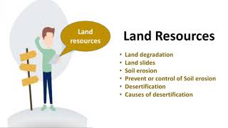 Land resources | Environmental science | UGC NET