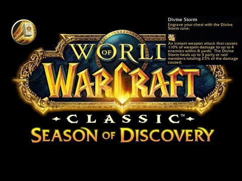 How to get the Divine Storm Rune for Paladin in Season of Discovery SoD WoW Classic Phase 1