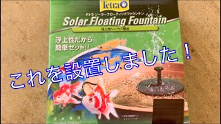 《金魚？》テトラ製のソーラーポンプを使ってみました！
