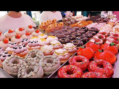 압도적입니다! 역대급 비주얼로 매일 완판되는? 당충전 끝판왕 수제도넛 / Amazing Visual Homemade Donuts / korean street food