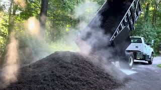 Mulch Delivery, aka Dump Trucks are Cool!