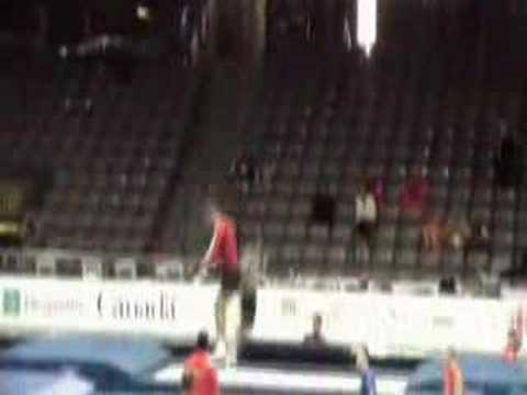 Trampoline Worlds 2007 training