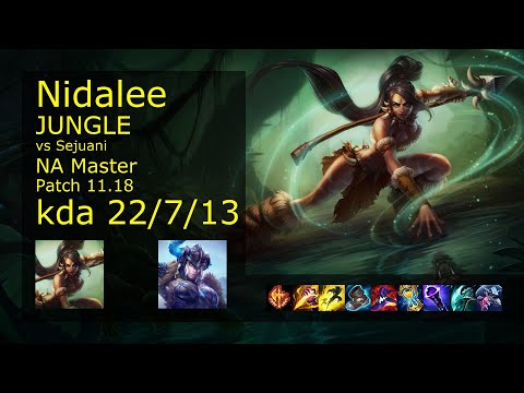 Nidalee vs Sejuani Jungle - NA Master 22/7/13 Patch 11.18 Gameplay
