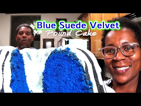Blue Suede Velvet Pound Cake💙| Oh My Goodness the Texture Really Looks Like Suede and Velvet!