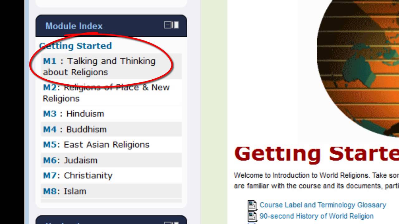 Touring a Typical MSMC Online Course