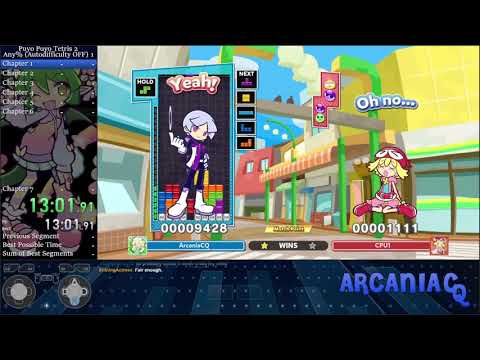 Puyo Puyo Tetris 2 (Any%, Autodifficulty OFF) in 2:03:32.25