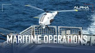 Alpha Unmanned Systems | Mission-proven Maritime Operations with the Alpha A900 Unmanned Helicopter.