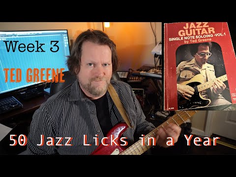 Ted Greene ii V 1 Lick: 50 Jazz Licks in a Year Week 3 WITH TAB & breakdown