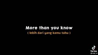 Download lagu DJ  MORE THAN YOU KNOW VIRAL 30 DETIK TERBARU 2021 mp3