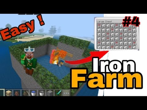 R2F DJkiller - Minecraft 1.20 Easy Iron Farm in Survival Series EP#4 || Iron Farm Tutorial  in PE
