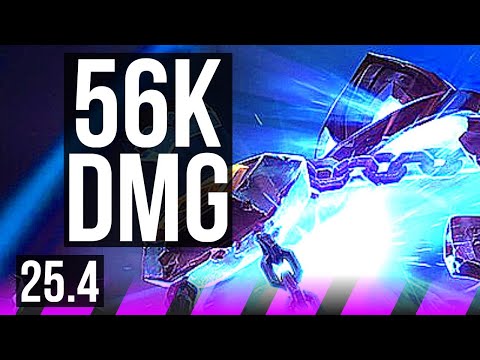 XERATH & Ashe vs PYKE & Ezreal (SUP) | 56k DMG, 13/4/25 | KR Master | 25.4