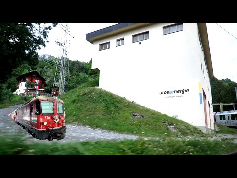 Zug Mitfahrt  Chur - Arosa   Chur Altstadt - Lüen-Castiel , Train ride, Viagem de trem
