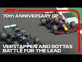 Max Verstappen's Brilliant Overtake On Bottas To Reclaim Lead | 70th Anniversary Grand Prix