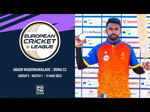 POTM: A.Waduwawalage - RCC vs SAF European Cricket League 2023 | Group E, Day 1 | ECL23 | ECL23.057