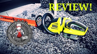 Ryobi 18 Volt Cordless Hedge Trimmer Review. With Hedge Sweep! (P2660)