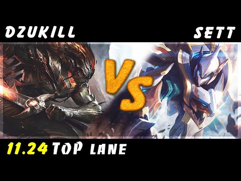 Dzukill - Yasuo vs Sett TOP Patch 11.24 - Yasuo Gameplay