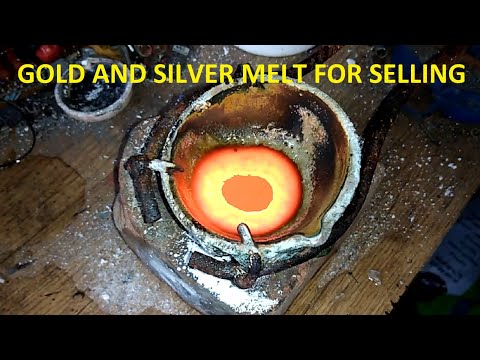 Gold and Silver melt for selling.