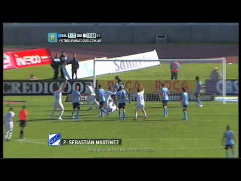 Gol de Martínez. Belgrano 1 - Quilmes 1. Fecha 11. Torneo Primera División 2014. FPT.
